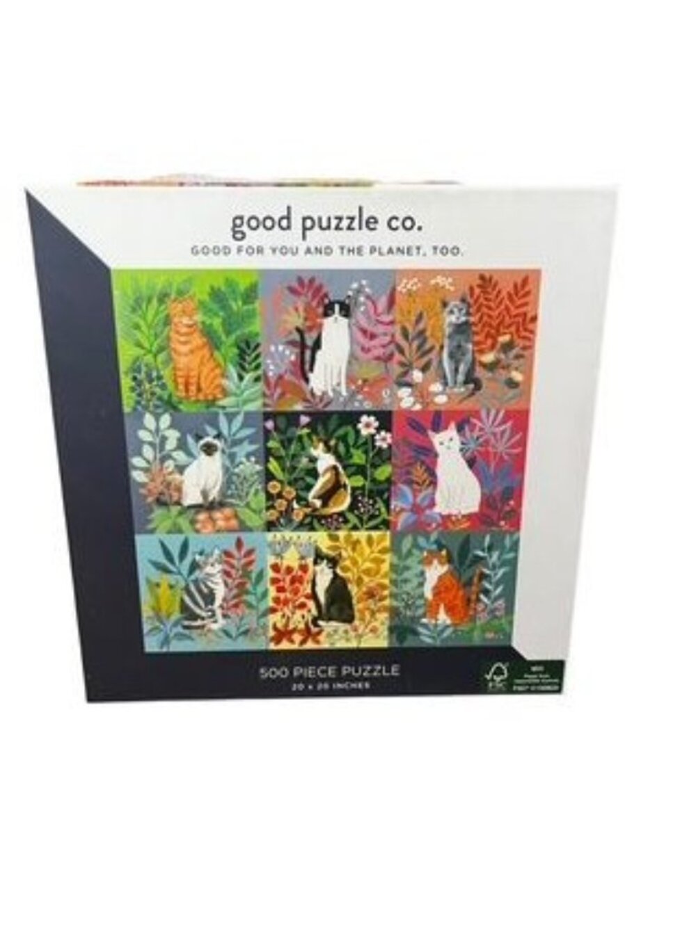 Good Puzzle Co 500 Piece Cats and Flowers Puzzle